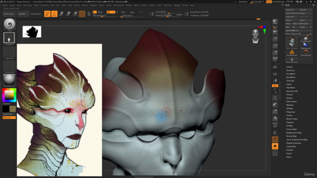 Curso de ZBrush - Pintando Texturas no ZBrush – Screenshot 1