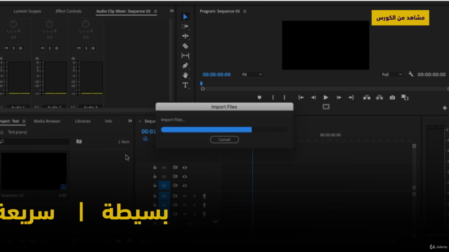Video Editing - مونتاج الفيديو -  Adobe Premiere- للمبتدئين - Screenshot_01
