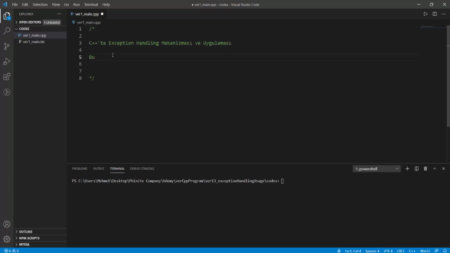 Hata Yakalama | İleri Seviye C/C++ Programlama – Screenshot 1