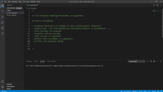 Hata Yakalama | İleri Seviye C/C++ Programlama – Screenshot 4