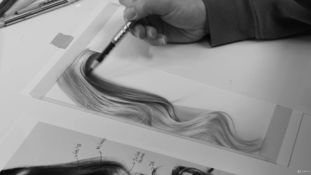 Corso di disegno iperrealistico | I capelli – Screenshot 1