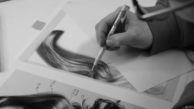 Corso di disegno iperrealistico | I capelli – Screenshot 2