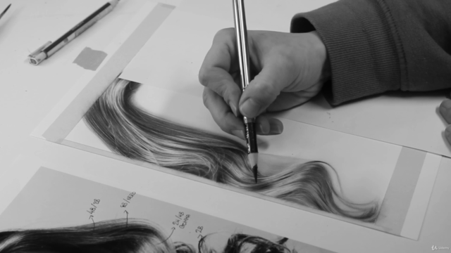 Corso di disegno iperrealistico | I capelli – Screenshot 3