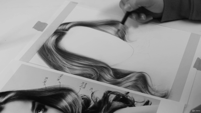 Corso di disegno iperrealistico | I capelli – Screenshot 4