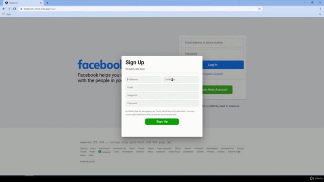Building a Facebook Clone - Step by Step – Screenshot 1