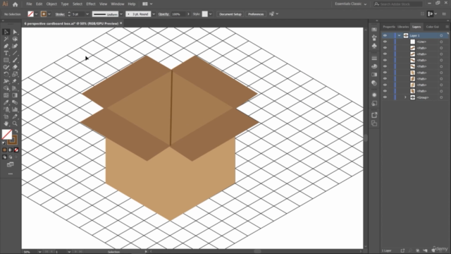 Learn Perspective Drawing in Adobe Illustrator – Screenshot 4