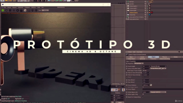 3D para Produtos e Publicidade com Cinema 4D & Octane Render – Screenshot 2