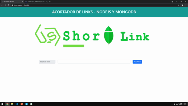 Acortador de Links con Nodejs y Mondgodb – Screenshot 1