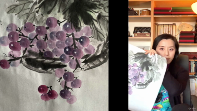 Relax With Chinese Painting - Grapes and Bees – Screenshot 2