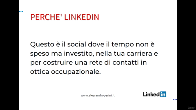Impara ad usare Linkedin in modo professionale – Screenshot 1