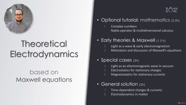 Electrodynamics based on Maxwell equations (Bachelor level) – Screenshot 3