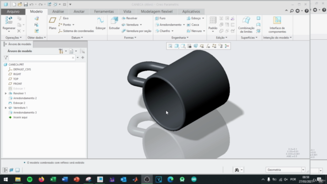 Modelagem 3D: Partindo do zero no PTC Creo Parametric – Screenshot 1