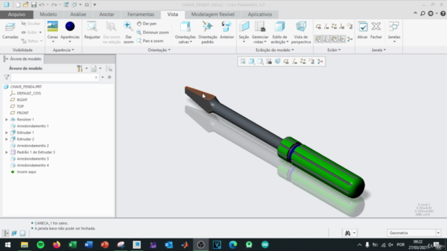 Modelagem 3D: Partindo do zero no PTC Creo Parametric – Screenshot 3