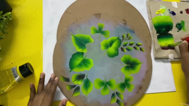 One stroke painting/ Roses on wooden board/ plumerias – Screenshot 3