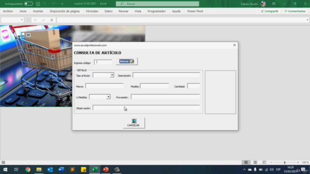 CRUD VBA + SQL Server + Reporte PDF – Screenshot 2