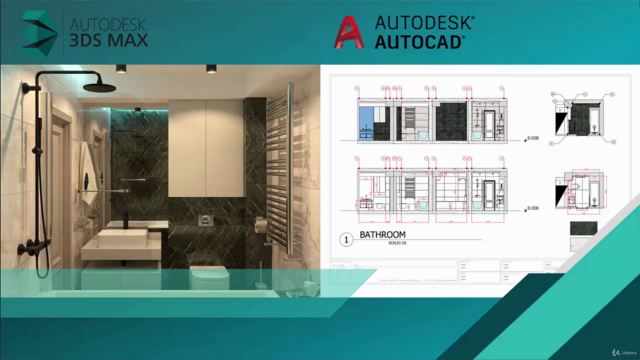 3dsmax (Vray/AutoCAD) full interior design bathroom project – Screenshot 4