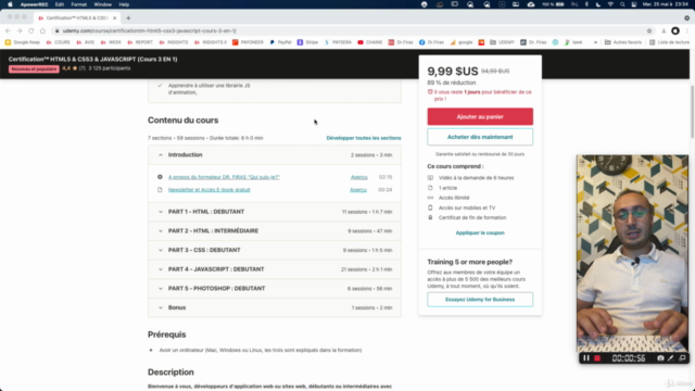 Certification HTML5 & CSS3 & JAVASCRIPT (Cours 3 EN 1) - Screenshot_02