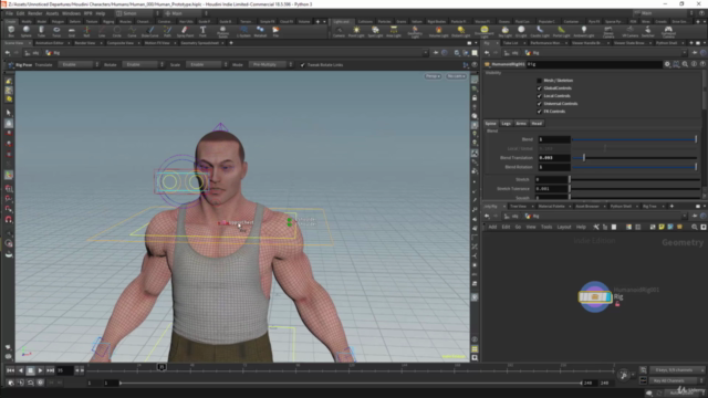 Humanoid Rigging For Games Using Houdini And KineFX – Screenshot 2