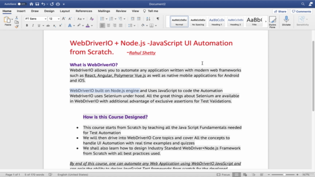 WebDriverIO + Node.js -JavaScript UI Automation from Scratch – Screenshot 1