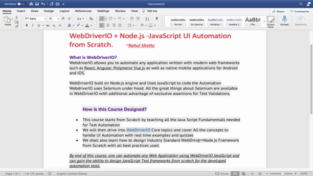 WebDriverIO + Node.js -JavaScript UI Automation from Scratch – Screenshot 4