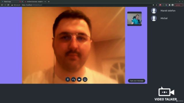 WebRTC 2021 Praktyczny Kurs. Zbuduj wideoczat z React – Screenshot 3