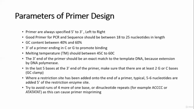 Learn DNA Primer Design for Polymerase Chain Reaction – Screenshot 4