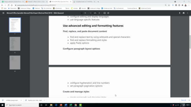 Microsoft Word 2019 Expert Exam (MO-101) – Screenshot 3