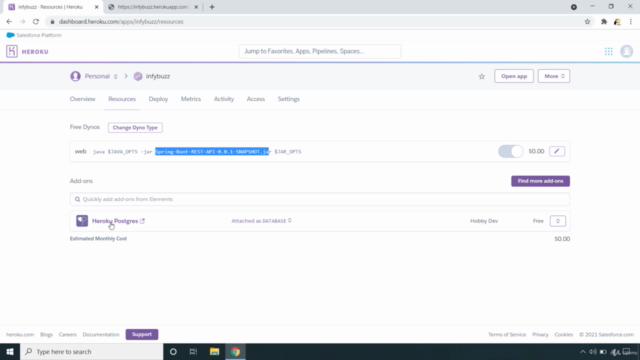 Deploy Spring Boot App with PostgreSQL On Heroku For FREE – Screenshot 2