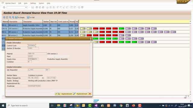 SAP Computerized KANBAN – Screenshot 3