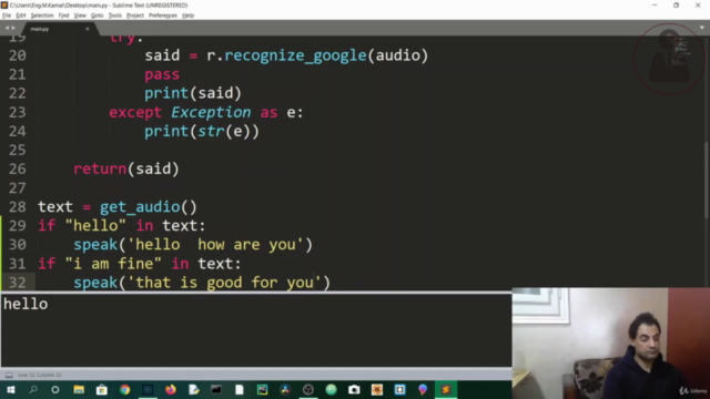 بناء مساعد صوتي بسيط بلغة بايثون – Screenshot 4