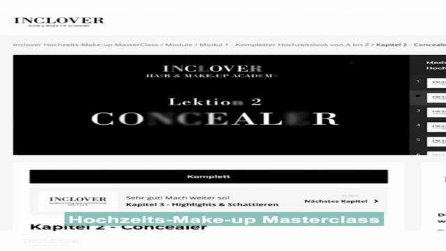 Hochzeits-Make-up Masterclass der INCLOVER Make-up Academy – Screenshot 3