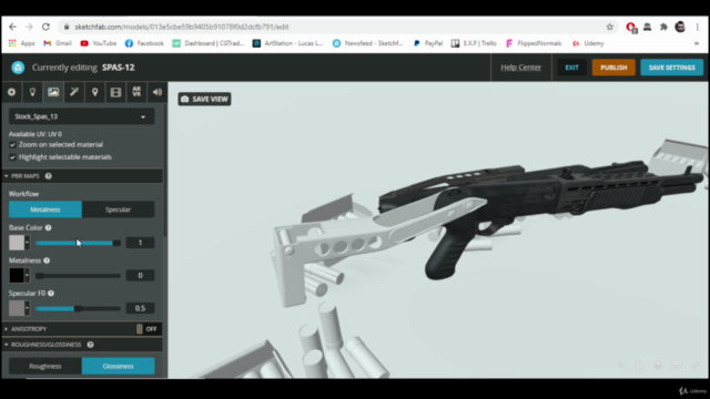 Modelando & Texturizando - Armas de fogo para jogos – Screenshot 3