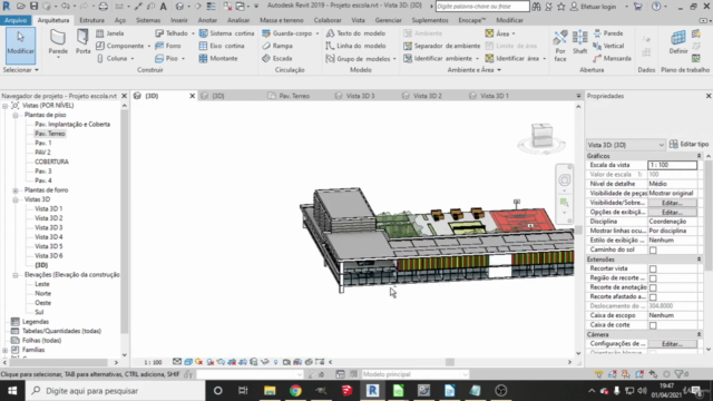 Arquitetura escolar - Projeto escola feito no Revit – Screenshot 1