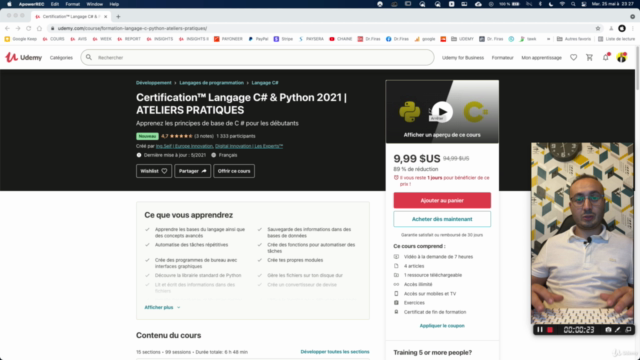 Certification Langage C# & Python 2024 | ATELIERS PRATIQUES - Screenshot_01