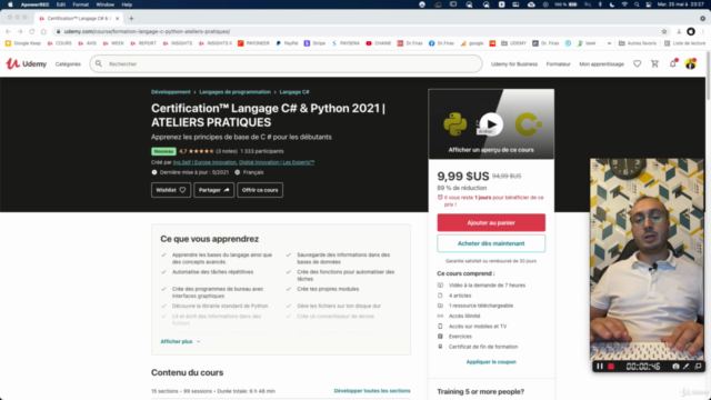 Certification Langage C# & Python 2024 | ATELIERS PRATIQUES - Screenshot_02
