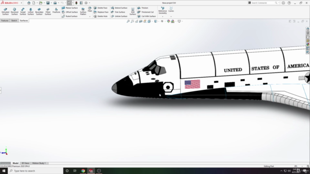 SOLIDWORKS: NASA OV-120 Space Shuttle – Screenshot 1