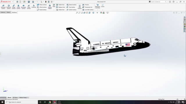 SOLIDWORKS: NASA OV-120 Space Shuttle – Screenshot 2