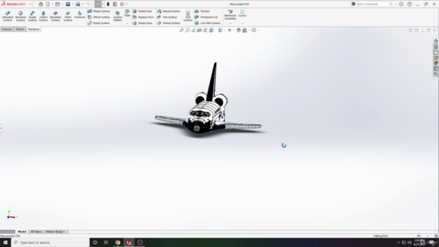 SOLIDWORKS: NASA OV-120 Space Shuttle – Screenshot 4