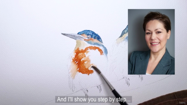 Eisvogel Aquarell Kurs - Kingfisher Watercolor Course – Screenshot 2