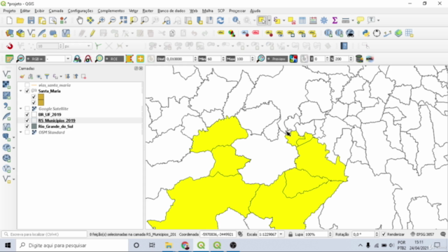QGIS - Usando o layout de impressão – Screenshot 1