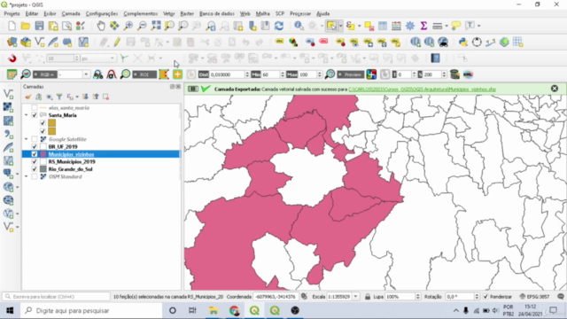 QGIS - Usando o layout de impressão – Screenshot 2