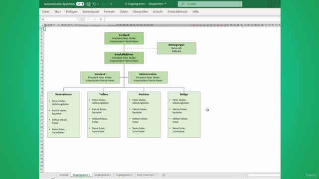 Flussdiagramme und Organigramme mit Excel einfach erstellen - Screenshot_03