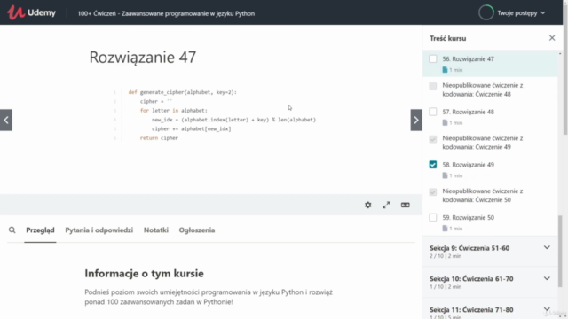 100+ Ćwiczeń - Zaawansowane programowanie w języku Python – Screenshot 4
