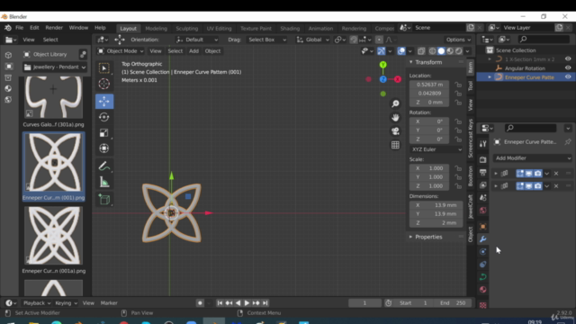 Jewellery Design Blender 4 Parametric Smart Objects – Screenshot 1