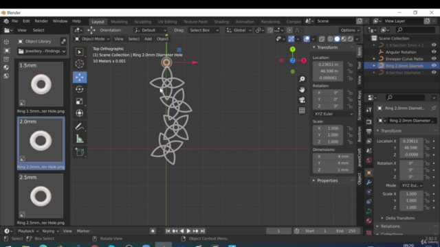Jewellery Design Blender 4 Parametric Smart Objects – Screenshot 2