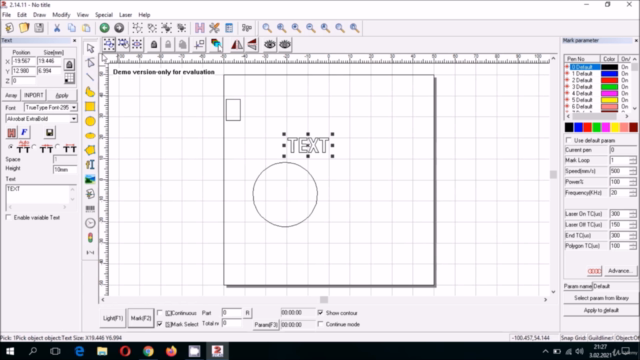 Fiber Laser Training Set Ezcad – Screenshot 2
