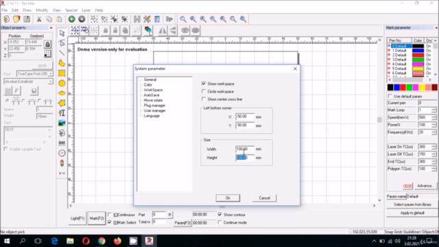 Fiber Laser Training Set Ezcad – Screenshot 3