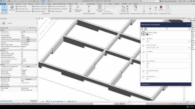 Script Dynamo: Armadura Estribos en Vigas – Screenshot 1