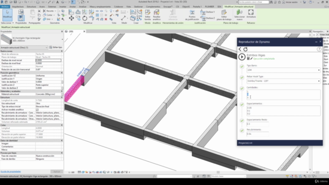 Script Dynamo: Armadura Estribos en Vigas – Screenshot 3