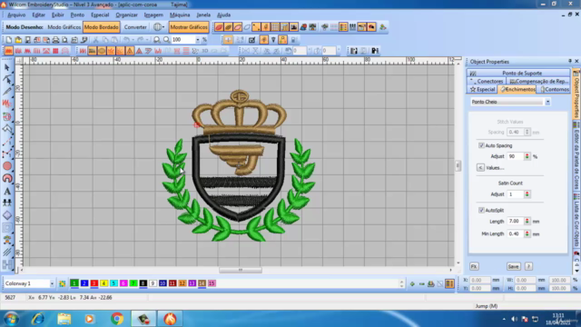 Matrizes de bordado com wilcom desenho profissional – Screenshot 1